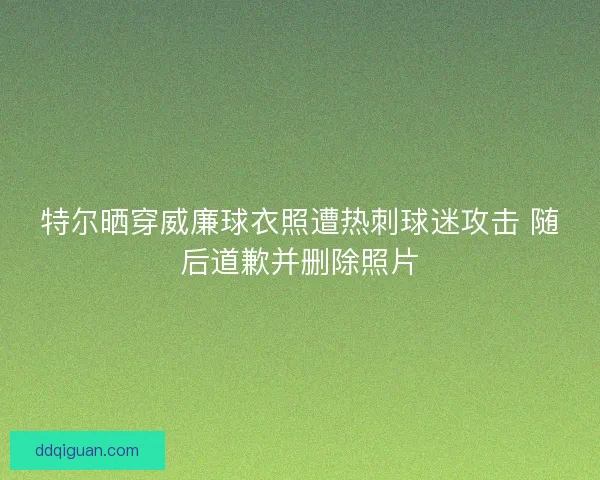 特尔晒穿威廉球衣照遭热刺球迷攻击 随后道歉并删除照片