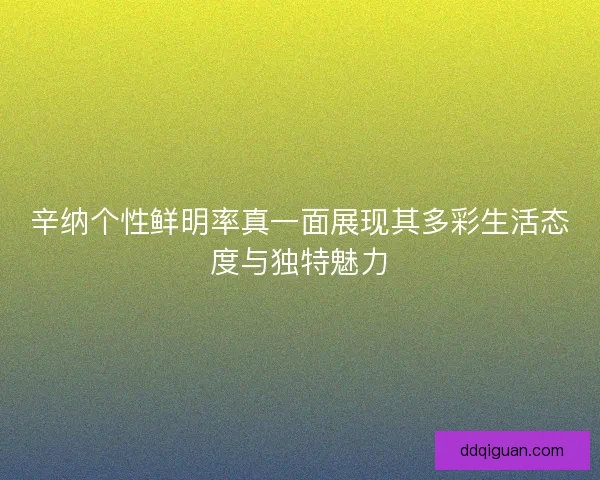 辛纳个性鲜明率真一面展现其多彩生活态度与独特魅力